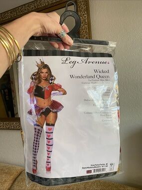 ❤️ Leg Avenue Wicked Wonderland Queen Halloween Costume Queen of Hearts